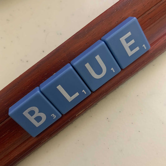 Blue Scrabble Tiles